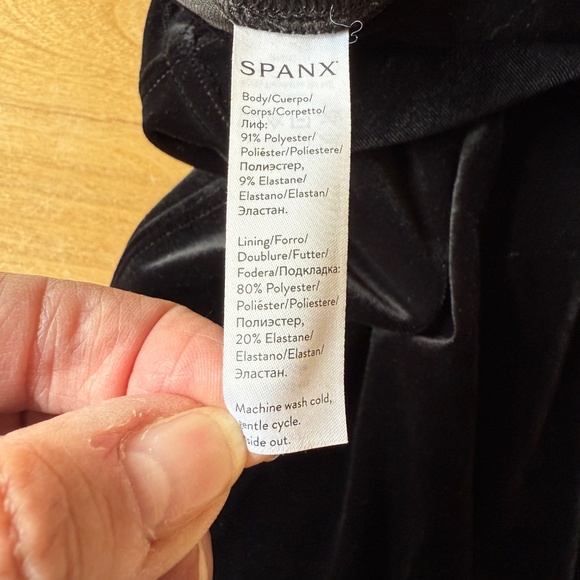 SPANX VELVET LEGGINGS PULL ON SLIMMING HOLIDAY GLAM DRESSY FEMININE FLIRTY M - Picture 8 of 9